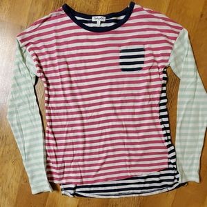 Splendid Girls Multicolor‎ Striped Long Sleeve Shirt Size 14
